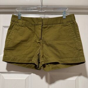 J.CREW | Women's olive green chino shorts size 4